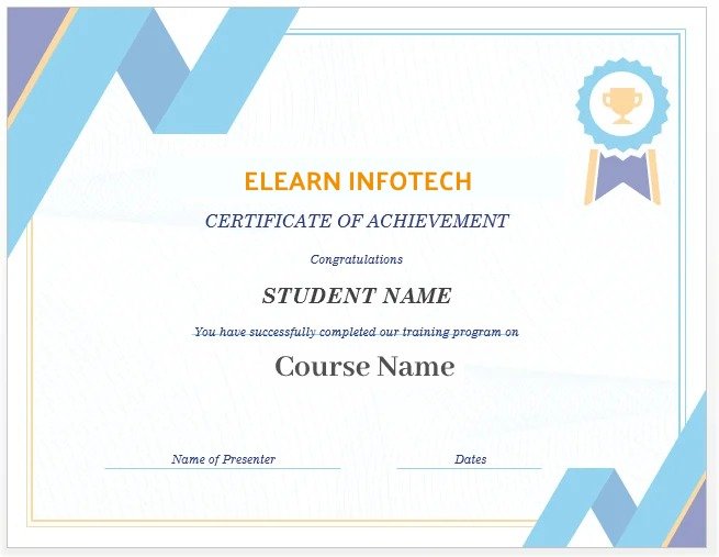 UI UX Design Course certificate